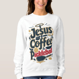 Moletom Jesus, Café e Pickleball - Combinação de Fé e Dive