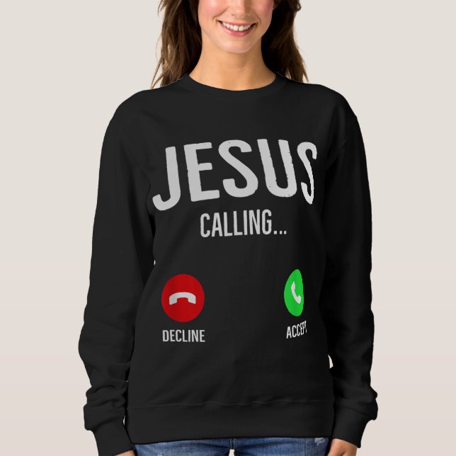 Moletom Jesus Chamando Telefone Celular Tela de Chamada Ch (Frente)