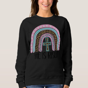 Moletom Jesus Christian Cross Rainbow Ele É Riscado Feliz
