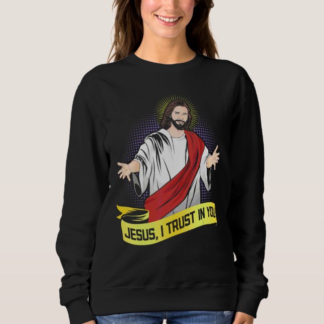 Moletom Jesus, Confio Em Sua Pessoa Católica (Frente)