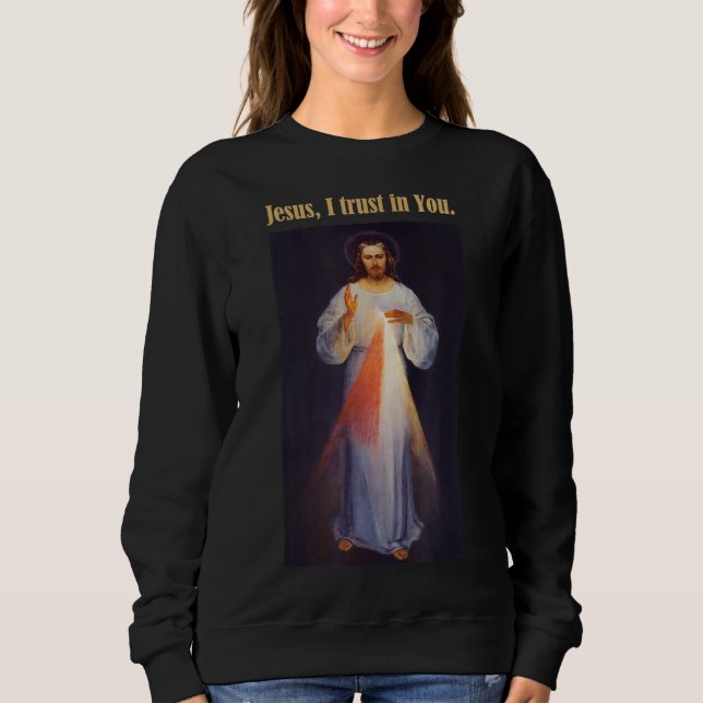 Moletom Jesus, confio em você Compaixão divino (Frente)