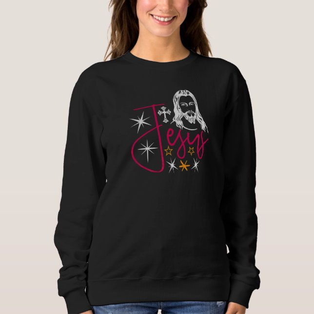 Moletom Jesus Cristo Cristão Retro Religioso (Frente)