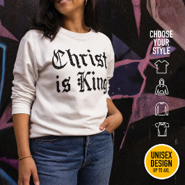 Moletom Jesus Cristo É Rei Arte Grunge Gothic Blackletter