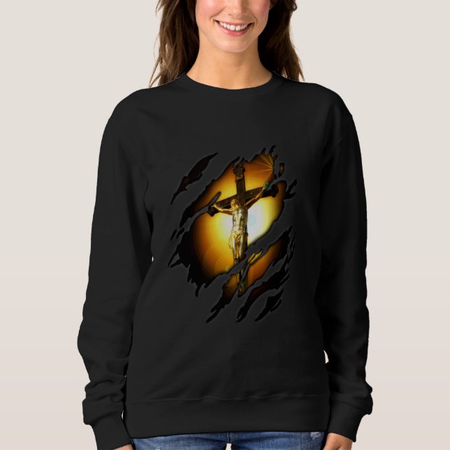 Moletom Jesus Cristo Em Mim Religião Design Design Deus Fa (Frente)