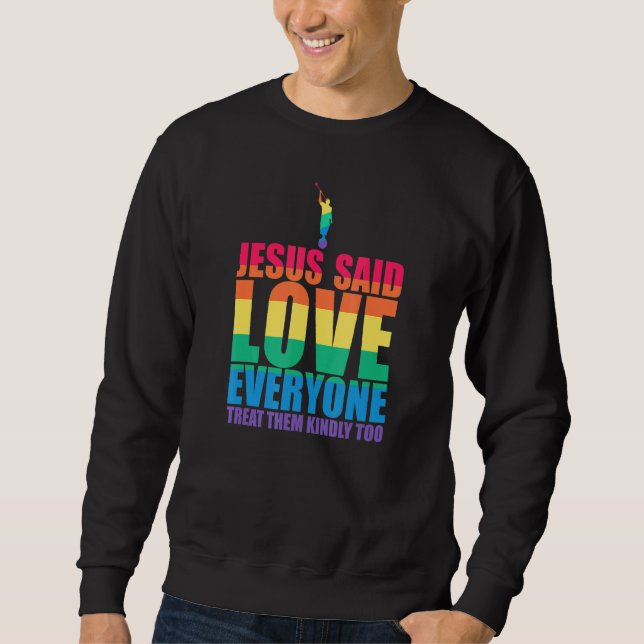 Moletom Jesus Disse Que Ama Todos Tratá-Los Com Bondade Mu (Frente)
