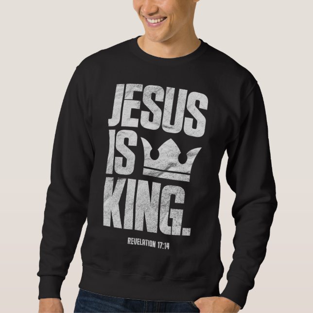 Moletom Jesus é a citação da Bíblia cristã-rei (Frente)