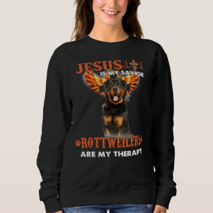Moletom Jesus É Meu Salvador Rottweilers É Minha Terapia