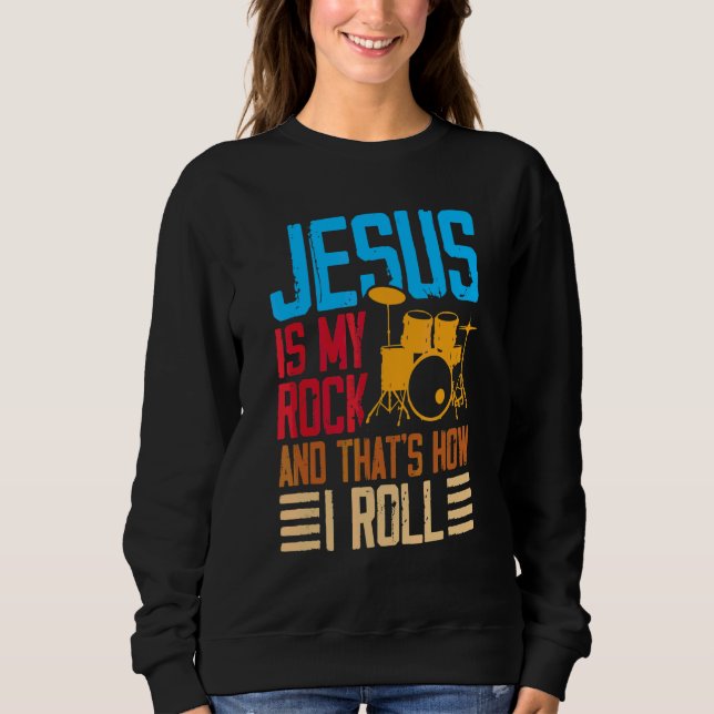 Moletom Jesus É Minha Pedra E É Assim Que Eu Rolo Christia (Frente)
