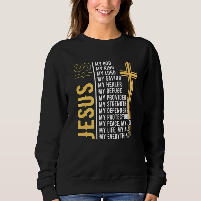 Moletom Jesus é o meu Roupa de fé para o Christia (Frente)