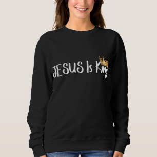 Moletom Jesus é o rei religioso cristão mestiço mulheres