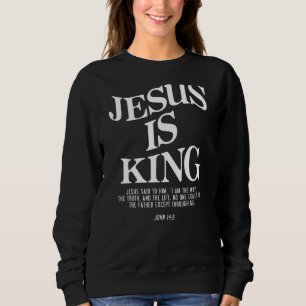 Moletom Jesus É Rei Jesus João 146 Fantasia Cristã (Frente