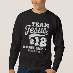 Moletom Jesus e time de beisebol Jesus cristão Mateus 28