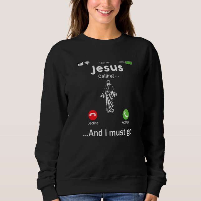Moletom Jesus Está Chamando & Eu Devo Ir Cristãos Adolesce (Frente)