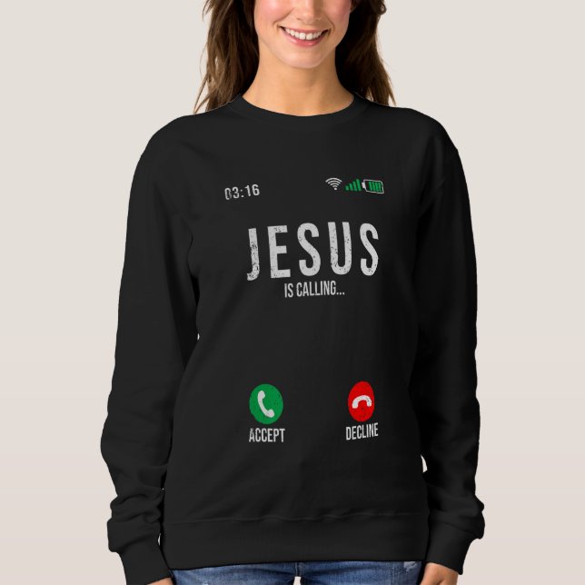 Moletom Jesus Está Ligando, Jesus Está Ligando, Eu Preciso (Frente)