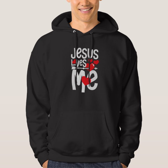 Moletom Jesus loves me  christian heart believe Premium (Frente)