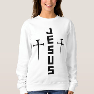 Moletom JESUS Nail Cross Christian Faith Para Crenças