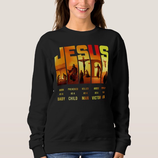 Moletom Jesus Nascer Como Bebê Criança Cristã (Frente)