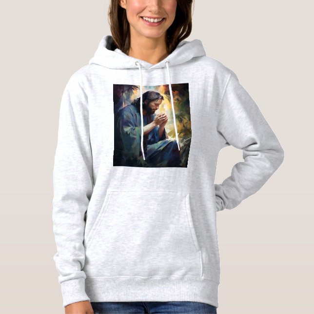 Moletom Jesus Rezando Hoodie (Frente)