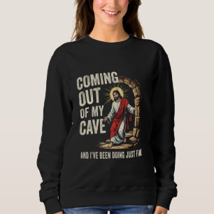 Moletom Jesus Saindo Da Minha Caverna E Eu Estou Bem