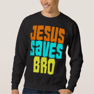 Moletom Jesus Salva Bro Frio Cristão Engraçado Surfe