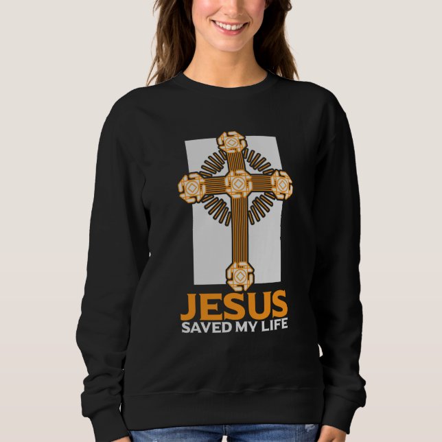 Moletom Jesus Saved My Life Religious Church Christian  1 (Frente)