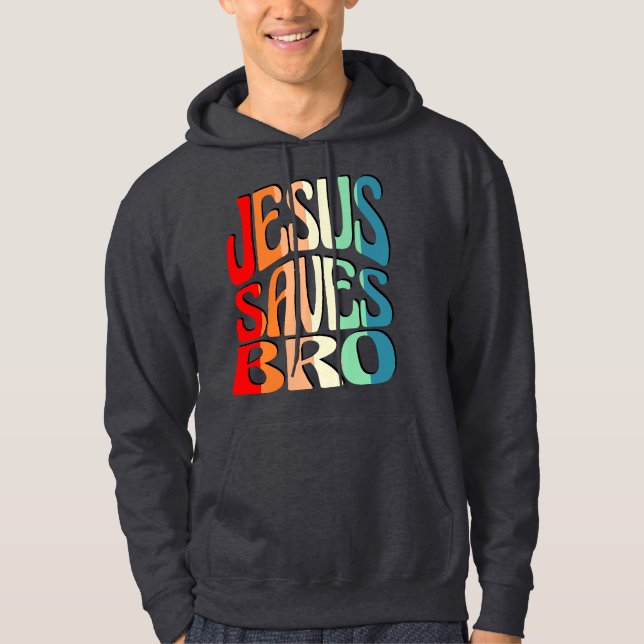 MOLETOM JESUS SAVES BRO VINTAGE (Frente)