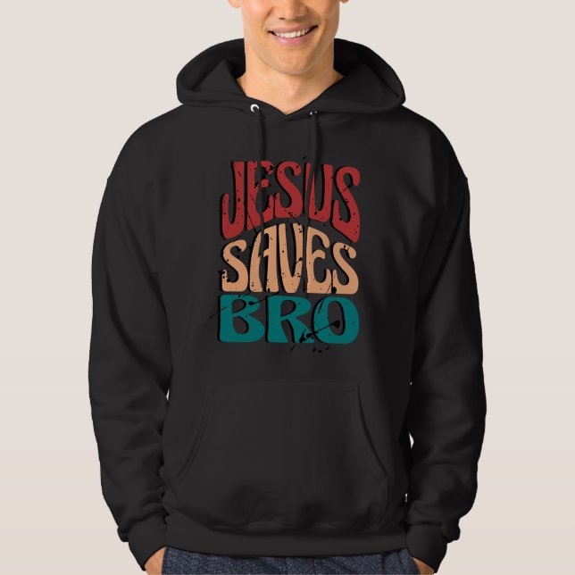 MOLETOM JESUS SAVES BRO VINTAGE RETRO (Frente)