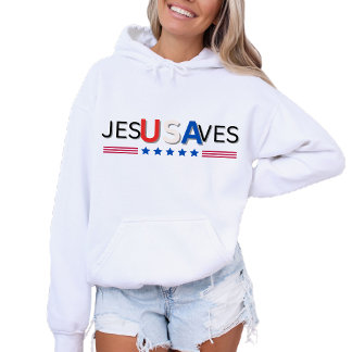 MOLETOM JESUS SAVES USA SWEATSHIRT
