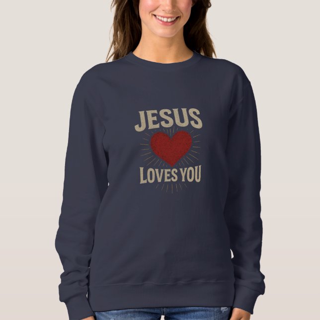 Moletom JESUS Te Ama - Cristão (Frente)