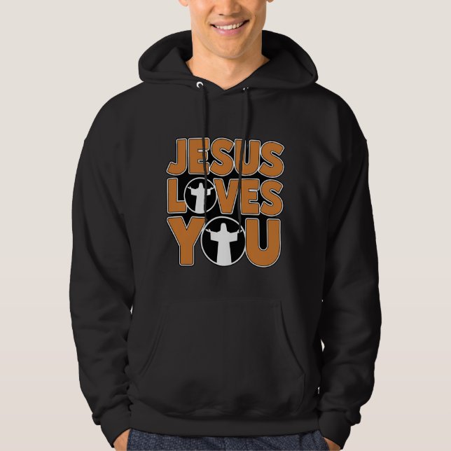 Moletom Jesus Te Ama Hoodie (Frente)
