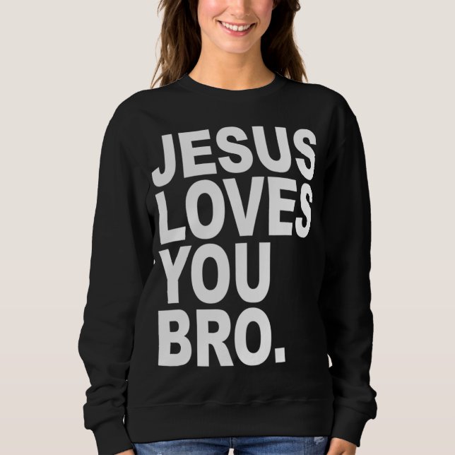Moletom Jesus Te Ama Irmão Cristão Negra (Frente)