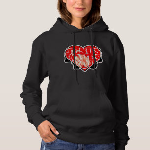 Moletom Jesus Te Ama - Roupa de Cima da Fé Cristã Inspirad
