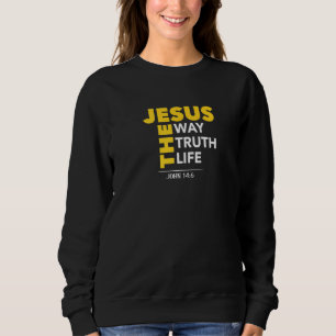 Moletom Jesus The Way Truth Life John 146 Bíblia Cristã