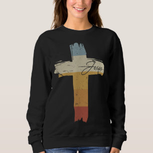 Moletom Jesus Vintage Impressão Faith Cruz Faith Igreja de