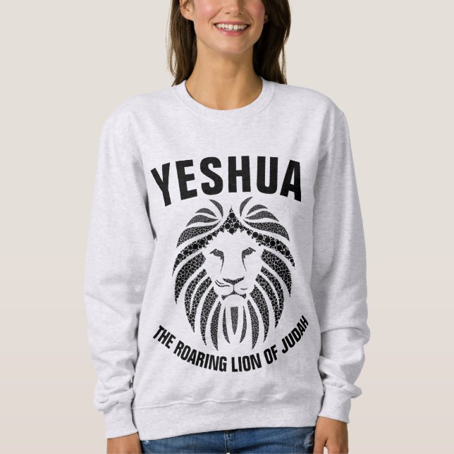 Moletom JESUS YESHUA o LEÃO RUJIR de t-shirt de JUDAH (Frente)