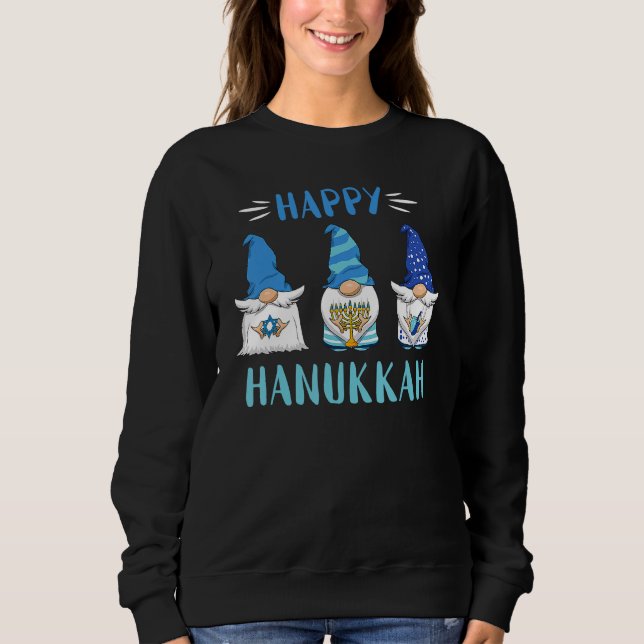 Moletom Jewish Hanukkah Gnome Menorah 2022 Happy Hanukkah (Frente)