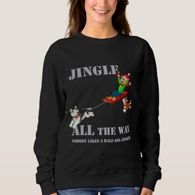 Moletom Jingle All Way Siberian Husky Idea (Frente)