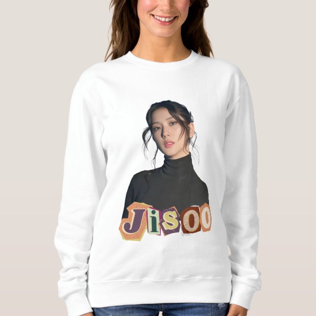 Moletom Jisoo - Beleza Clássica na Arte Monocromática (Frente)
