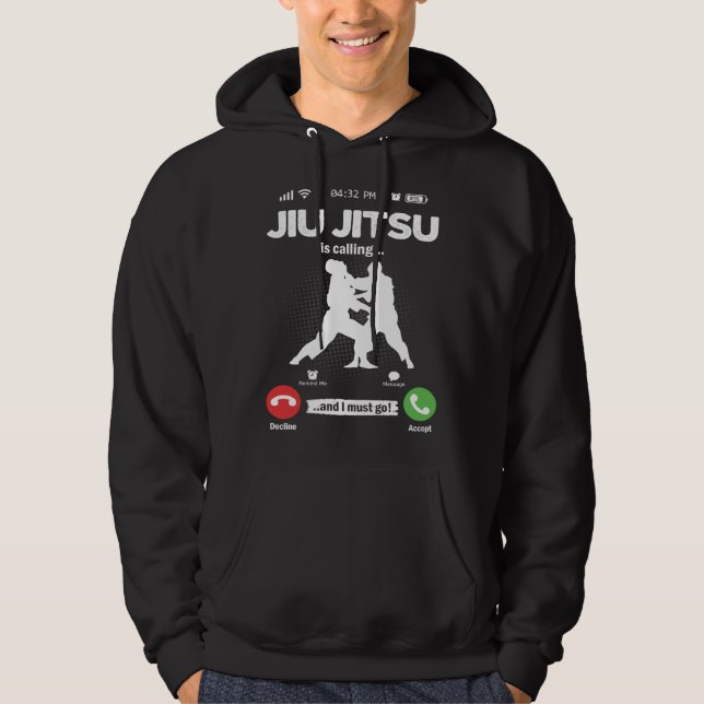 Moletom Jiu Jitsu Está Chamando Eu Devo Ir Lutador de MMA  (Frente)