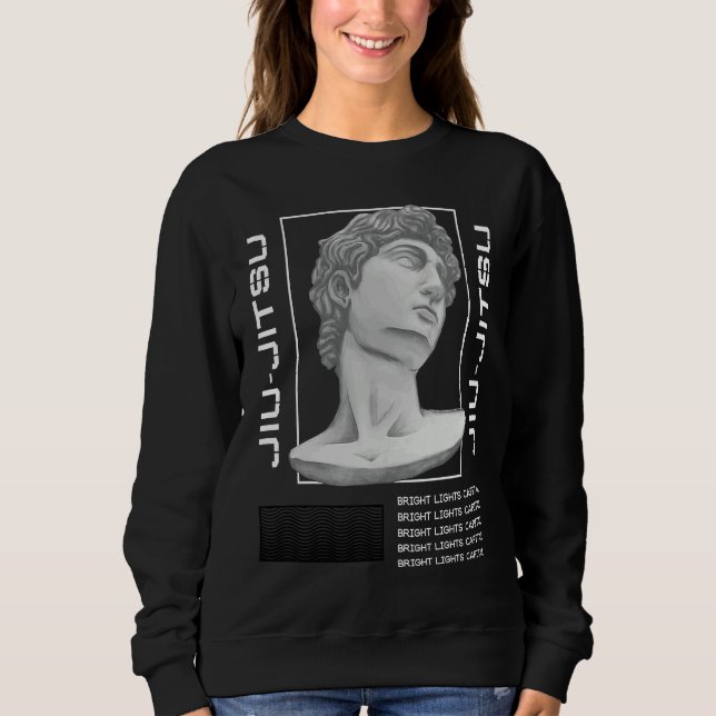 Moletom Jiu Jitsu Statue Head MMA Wrestling BJJ Boxing (Frente)