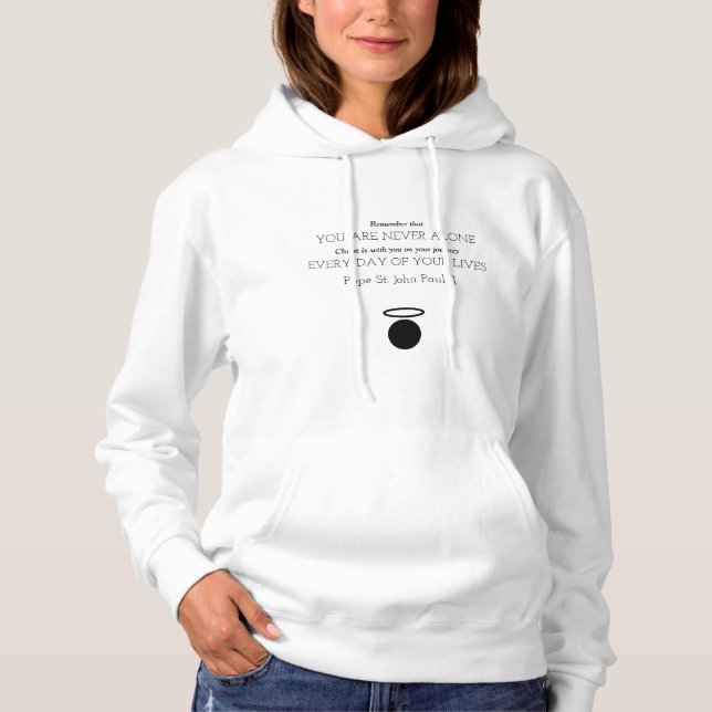 Moletom João Paulo II Cita Hoodie de Mulheres (Frente)