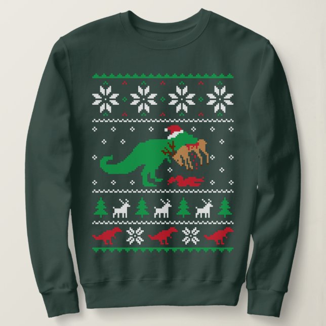 Moletom Jofre de Natal Feio Dinossauro - Feliz Natal (Frente do Design)