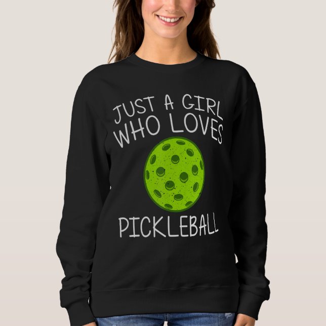 Moletom Jogada Engraçada Para Meninas Jovens Picoleball B (Frente)