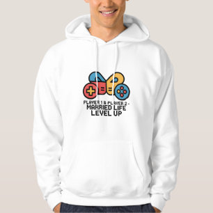 Moletom Jogador 1 e 2 Gamer Casado