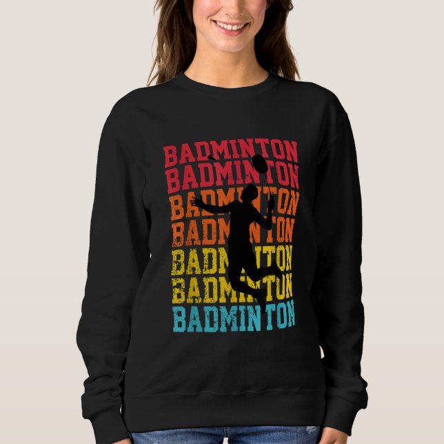 Moletom Jogador de Badminton Estilo Retro Peteca (Frente)