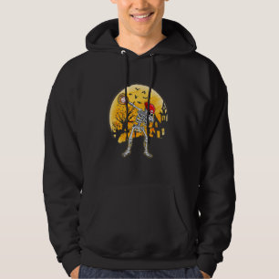 Moletom Jogador de Baseball Halloween Dabbing Skeleton Kid