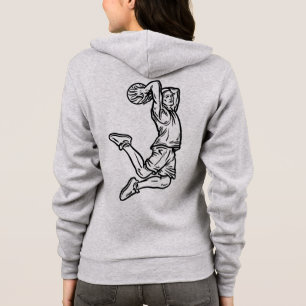 Moletom Jogador de Basquete Fazendo Design Escuro de Slam 