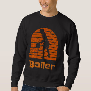 Moletom Jogador de basquete feminino Retro Sunset Vinta