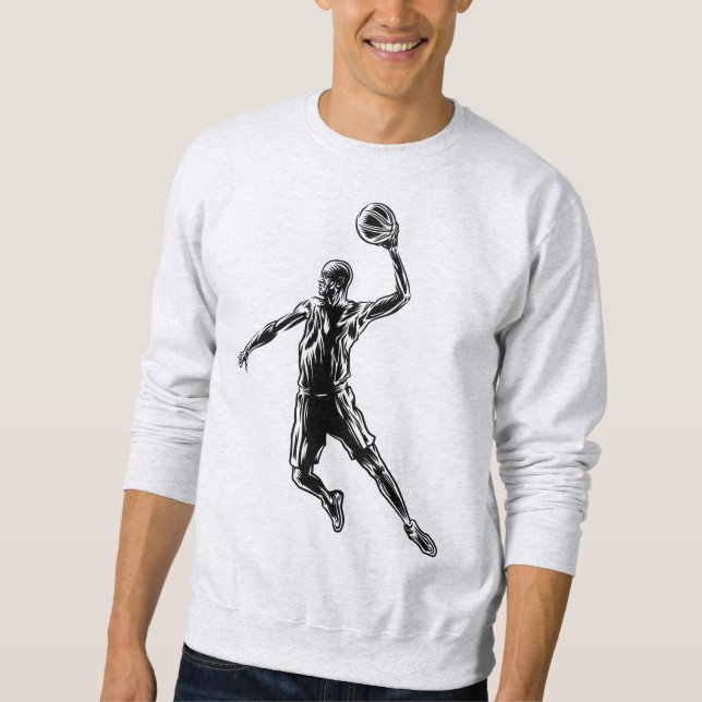 Moletom Jogador de basquete Slam Dunk Dark Design (Frente)