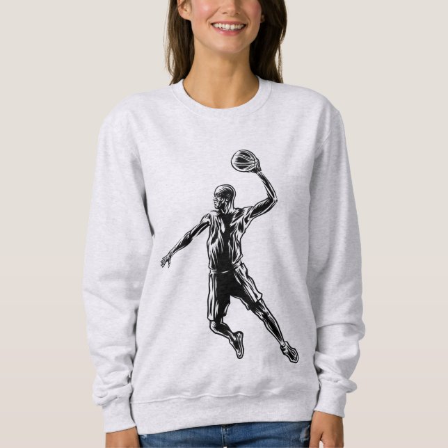 Moletom Jogador de basquete Slam Dunk Dark Design (Frente)